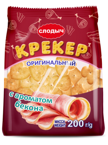 Крекер Оригин. Бекон 200 г *15 Солодыч